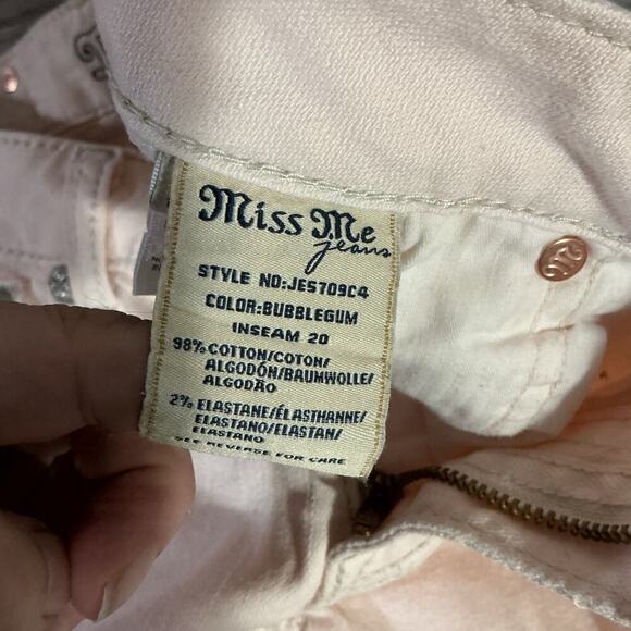 Miss Me Light Peach Cropped Jeans Size 29 Y2K 2000s Retro - Picture 7 of 13